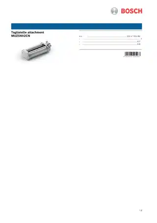 bosch博世MUZ5NV2CN