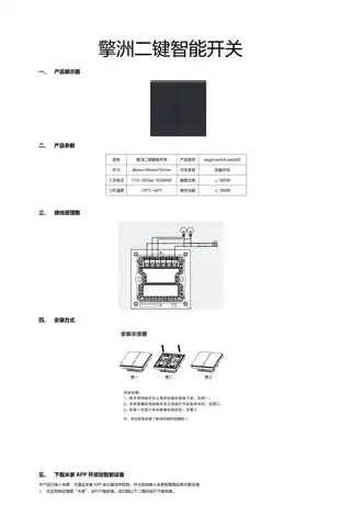 擎洲二键智能开关