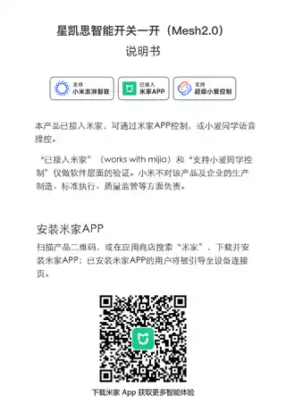 星凯思智能开关一开（Mesh2.0）