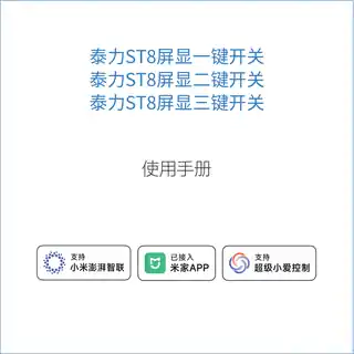 泰力ST8屏显二键开关