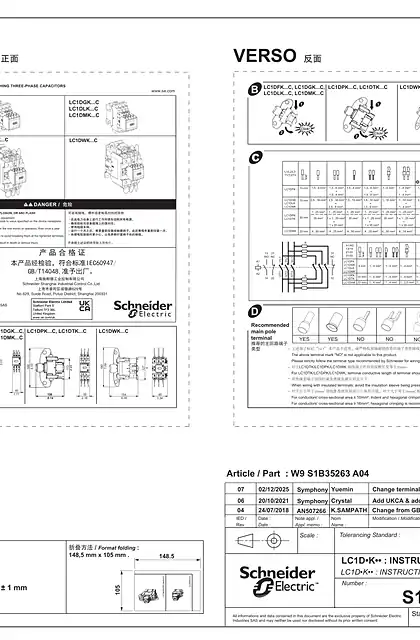 schneider施耐德电容接触器IS手册