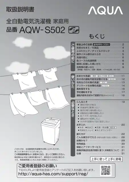 AQUAアクアAQW-S502