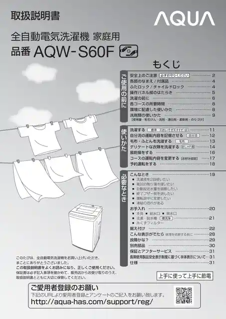 AQUAアクアAQW-S60F