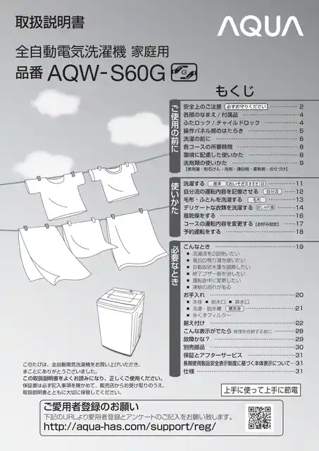 AQUAアクアAQW-S60G