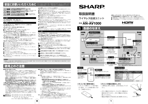 sharpシャープAN-AV1000
