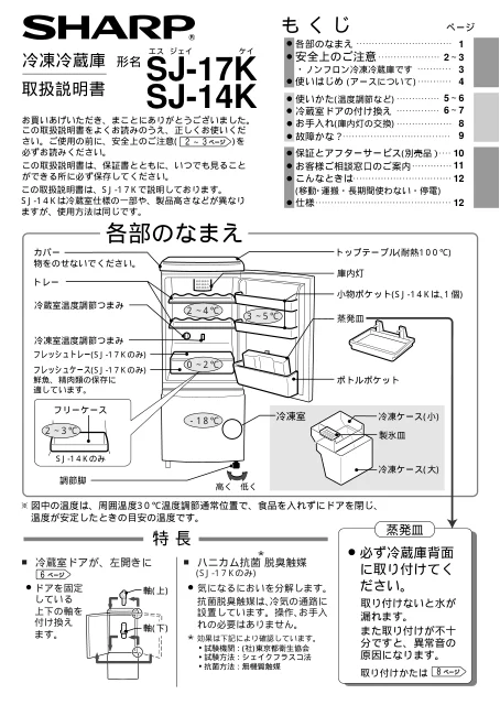 sharpシャープSJ-17K