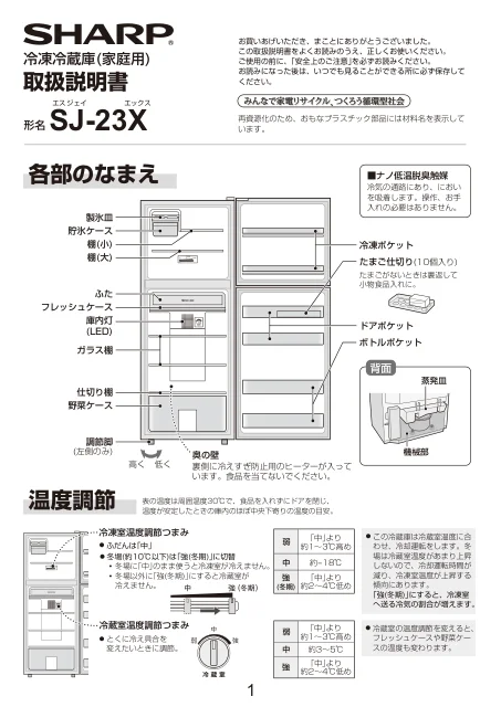 sharpシャープSJ-23X