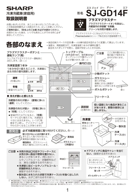 sharpシャープSJ-GD14F