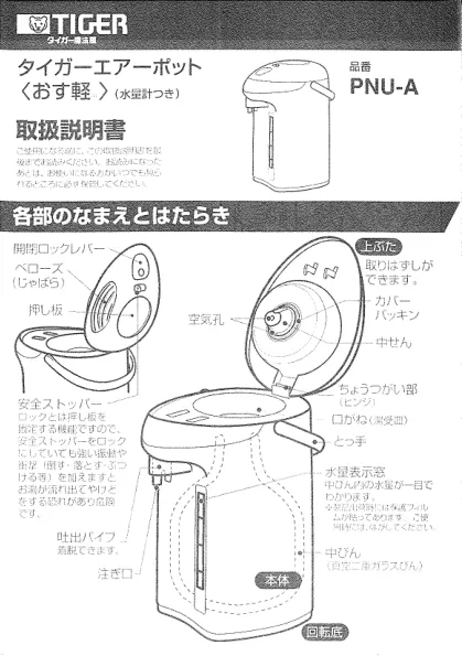 tigerタイガーPNU-A