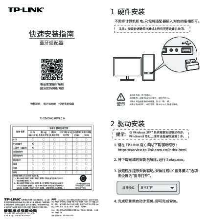 TP-Link TL-UB240 V1.0快速安装说明书 1.0.0