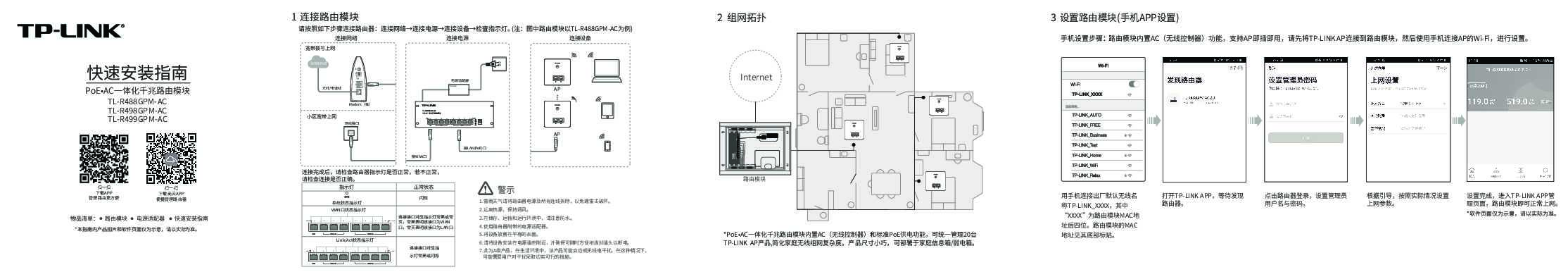 TP-Link TL-R499GPM-AC V1.0快速安装说明书 1.1.0