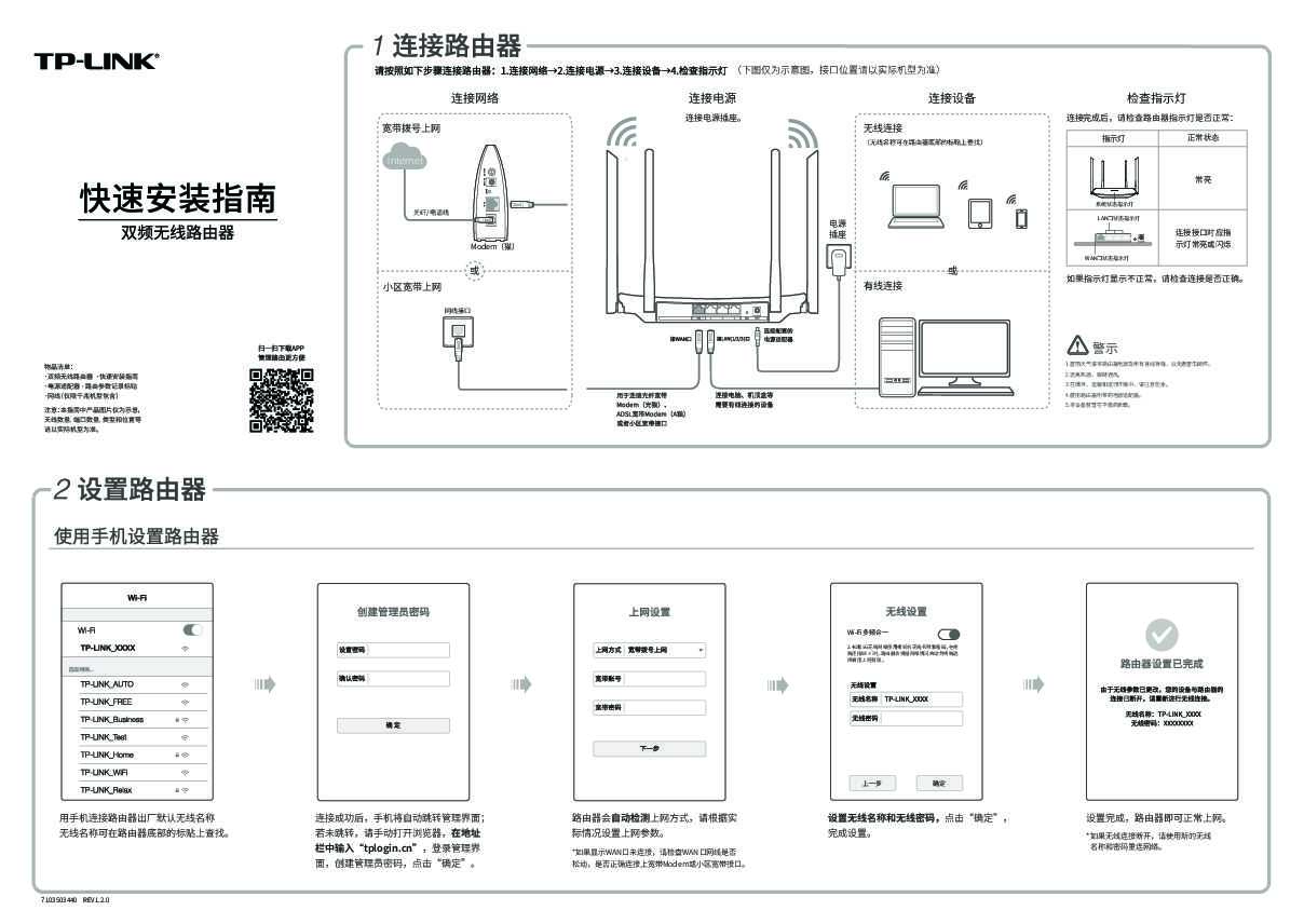 TP-Link TL-WDR5620千兆版 V8.0快速安装说明书 1.2.0