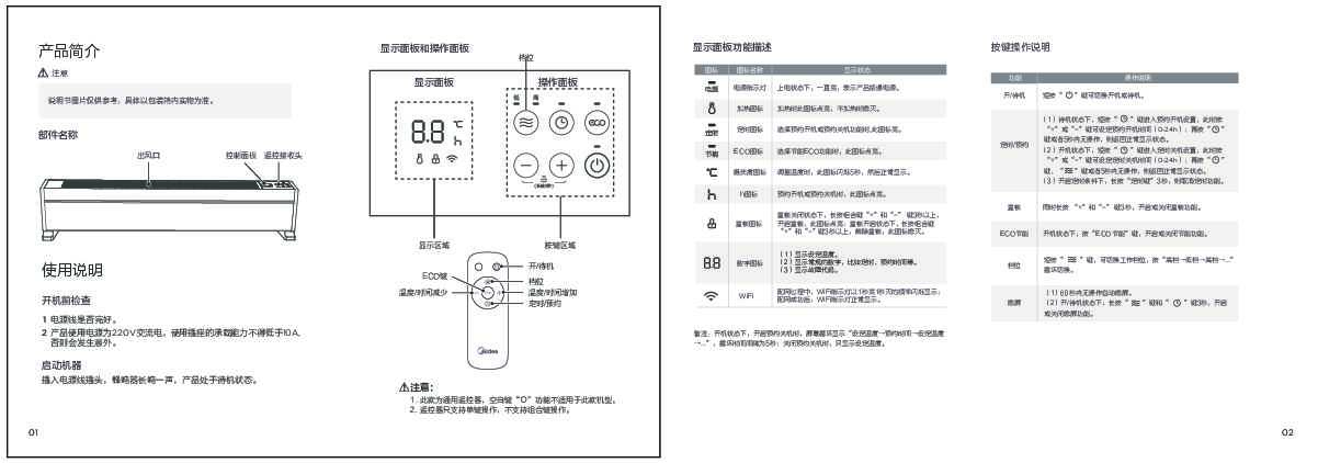 Midea美的HDY22LR说明书
