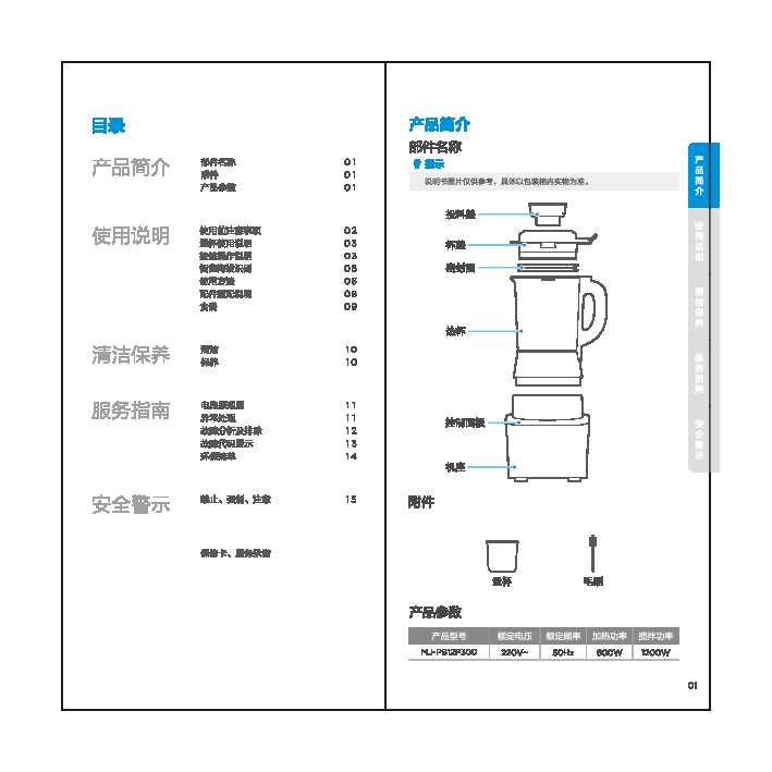 Midea美的MJ-PB12P300说明书