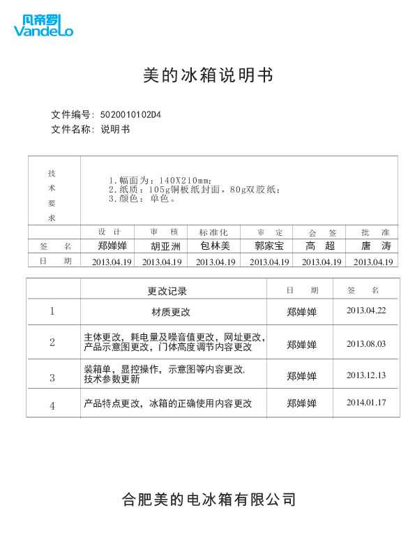 Midea美的BCD-620WKGDV说明书