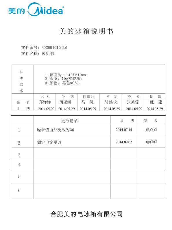Midea美的BCD-280GM说明书