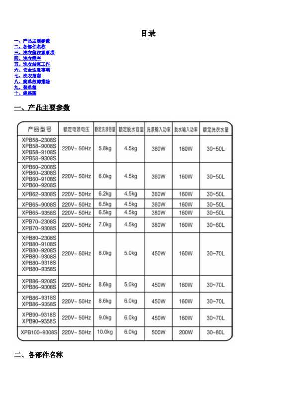 TCL XPB70-9308S 产品说明书